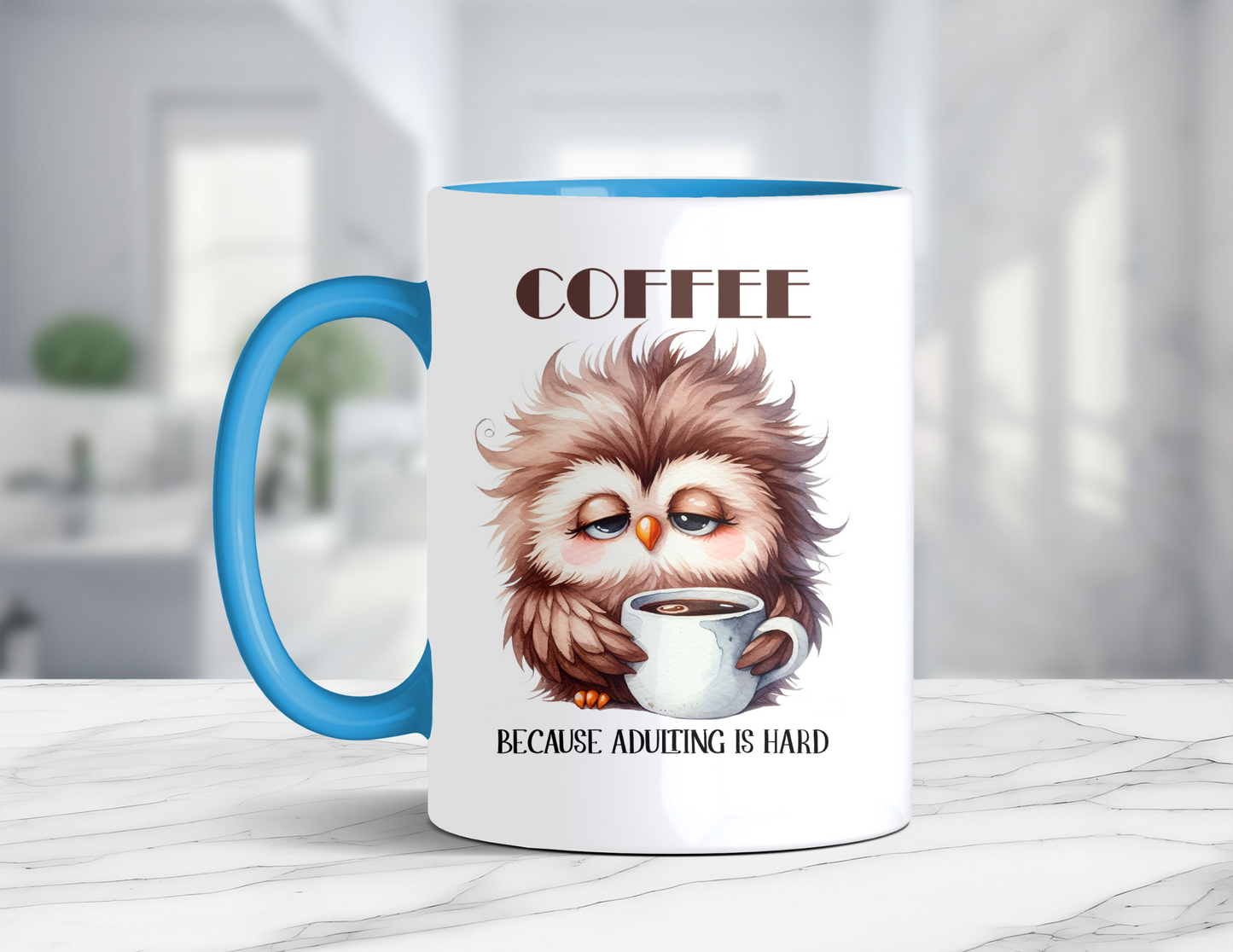 COFFEE CAUSE ADULTING IS HARD MUG