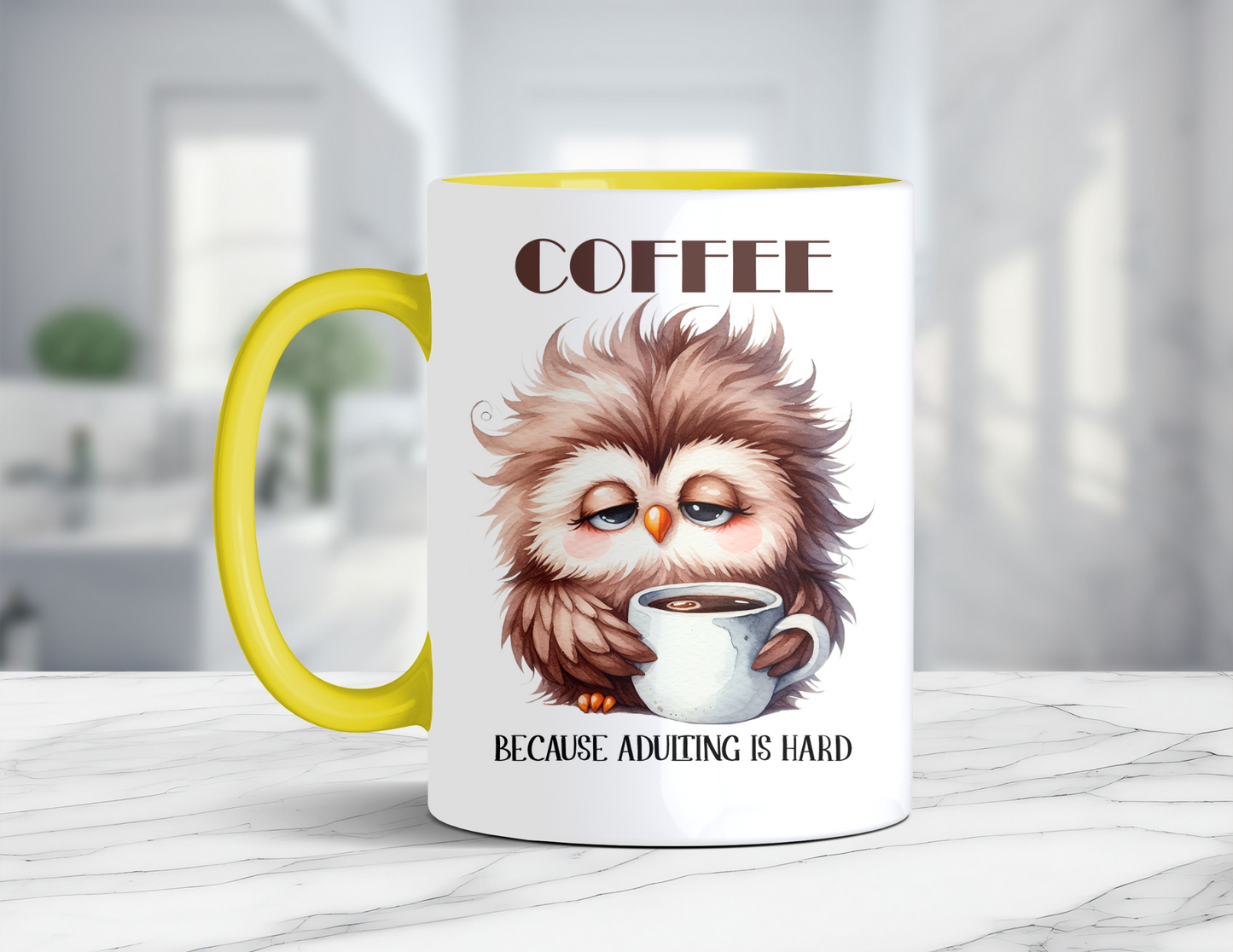 COFFEE CAUSE ADULTING IS HARD MUG