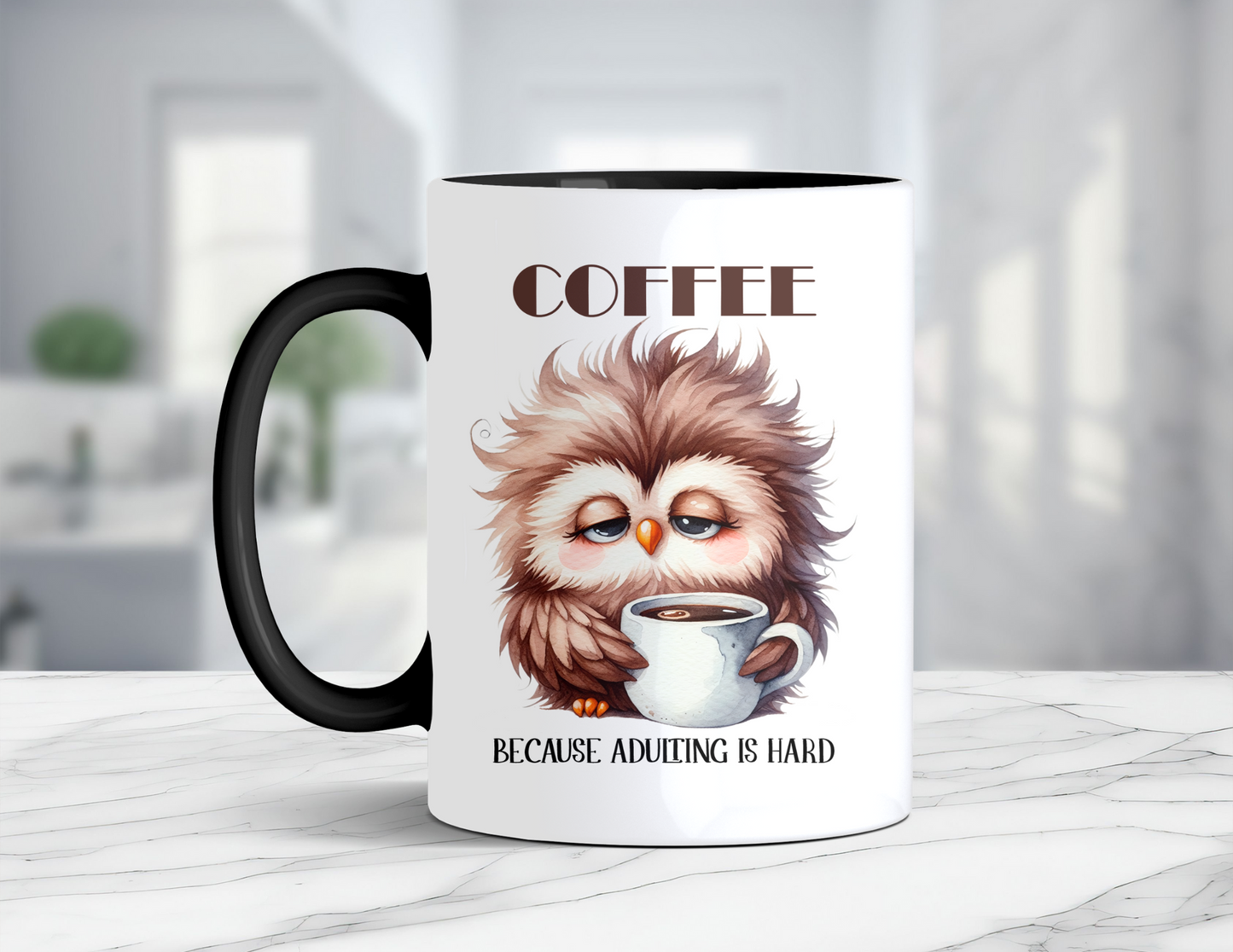 COFFEE CAUSE ADULTING IS HARD MUG