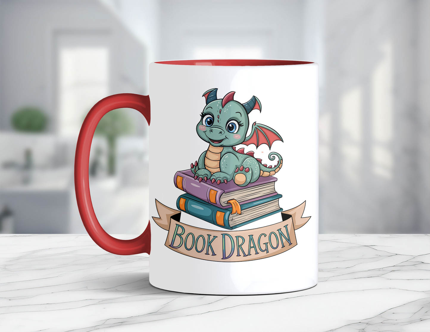 BOOK DRAGON MUG