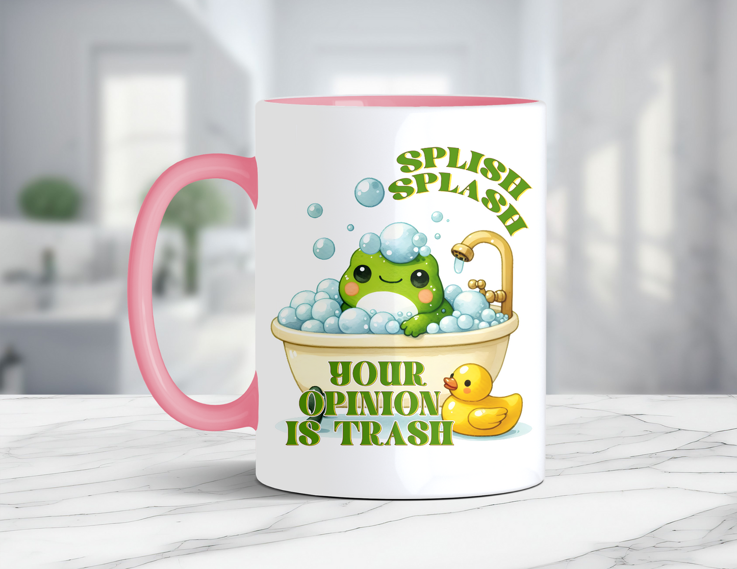 SPLISH SPLASH CUTE FROG MUG