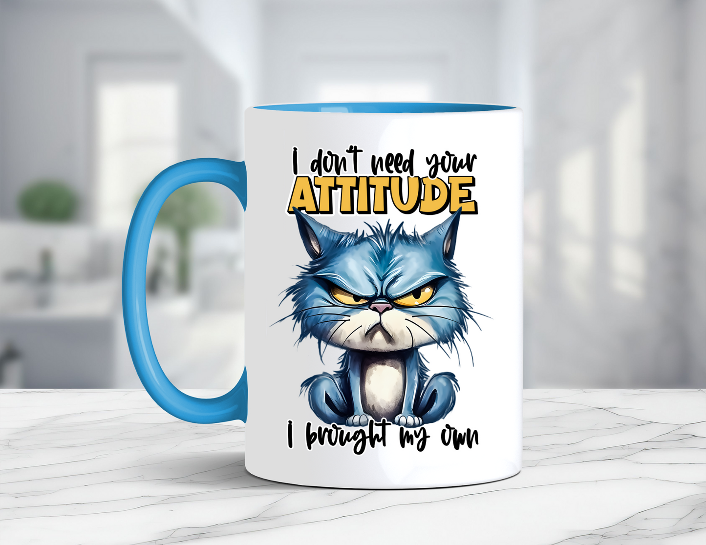 ANGRY CAT ATTITUDE MUG