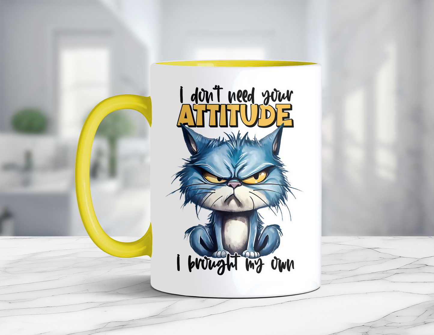 ANGRY CAT ATTITUDE MUG