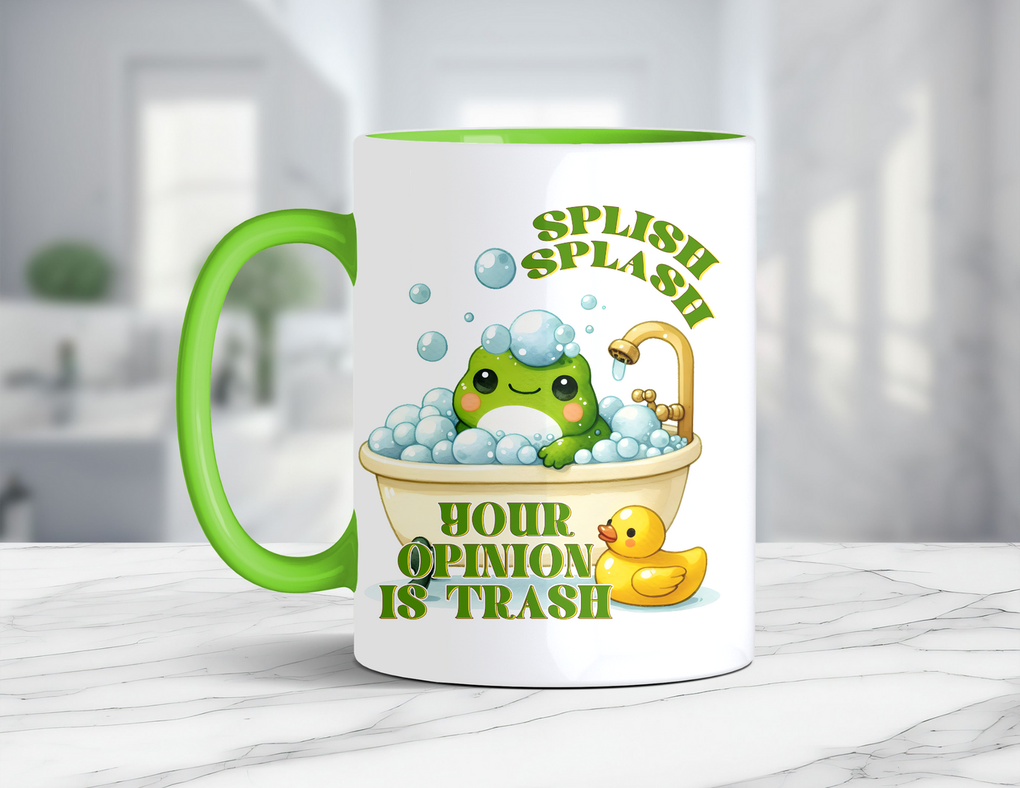 SPLISH SPLASH CUTE FROG MUG