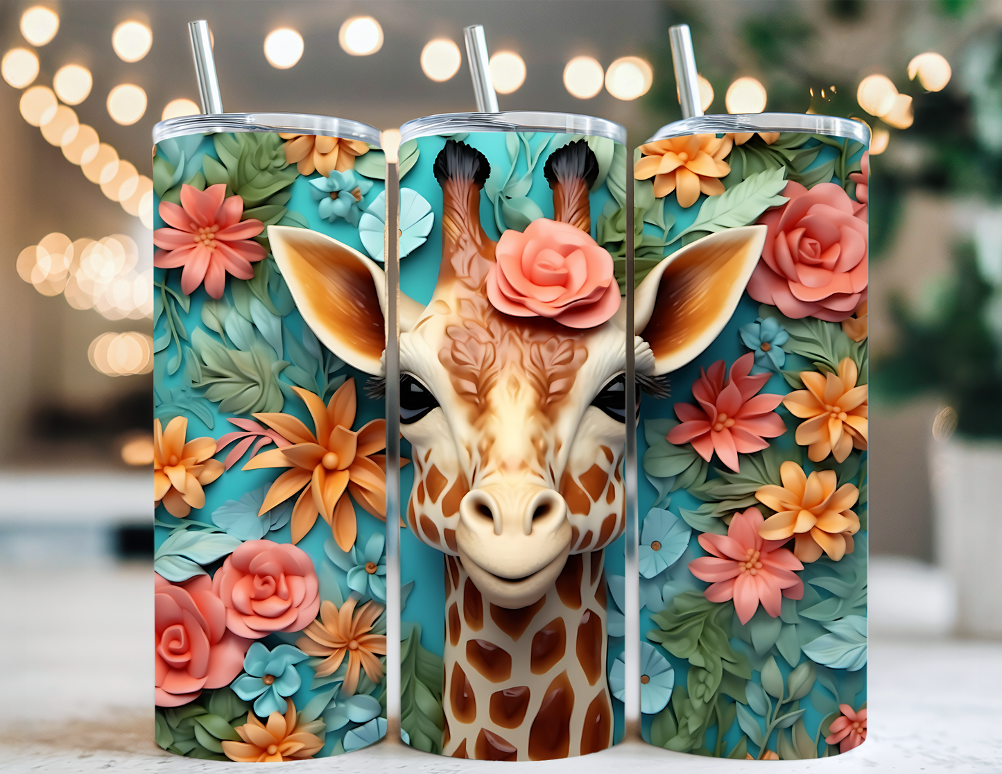 3D GIRAFFE TUMBLER