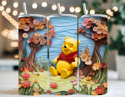 3D POOH BEAR TUMBLER