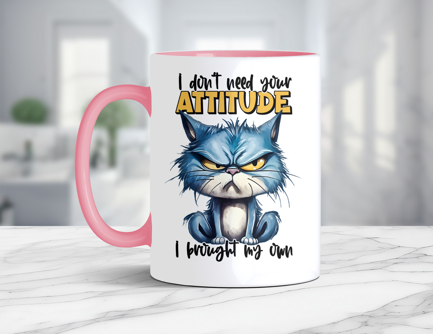 ANGRY CAT ATTITUDE MUG