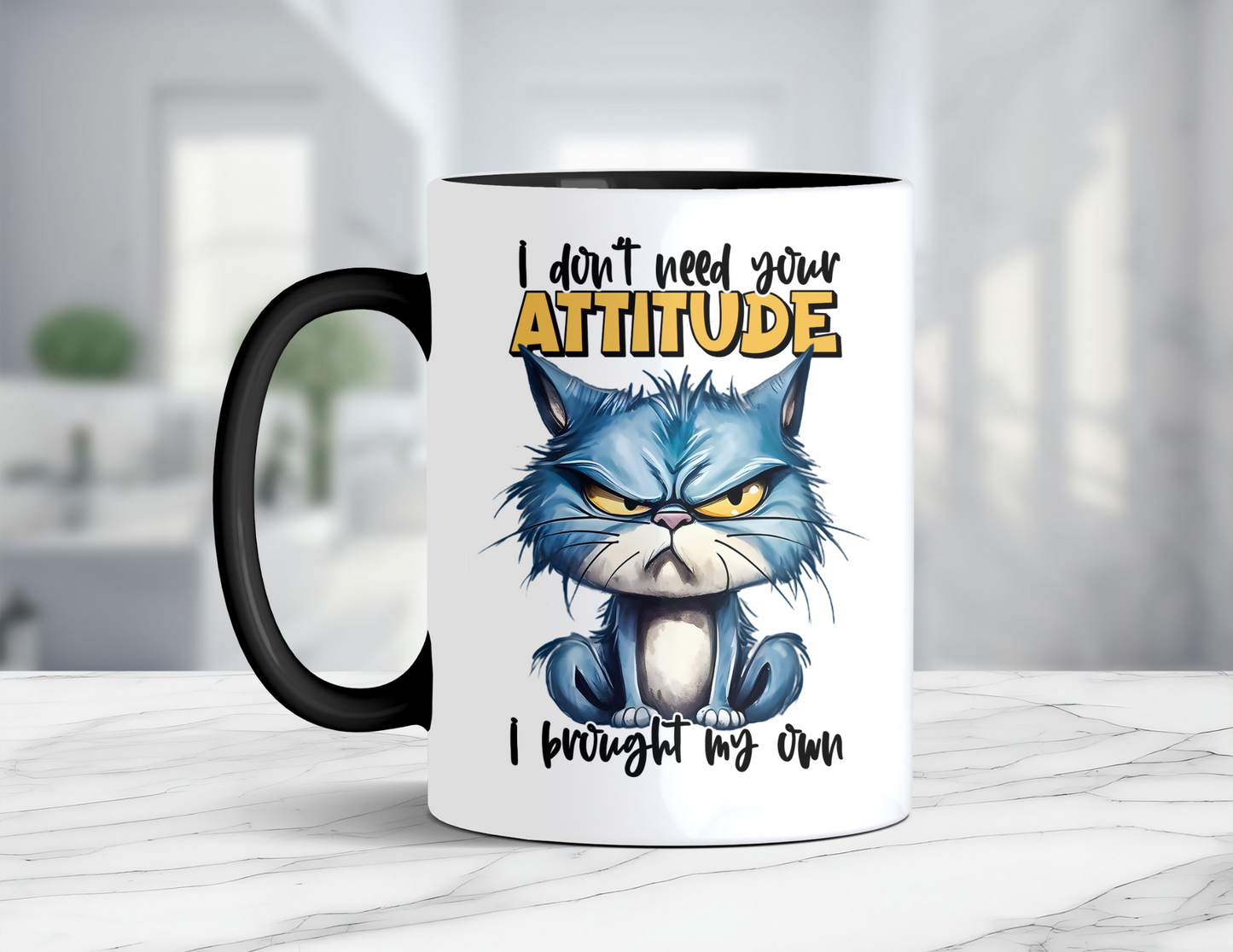 ANGRY CAT ATTITUDE MUG