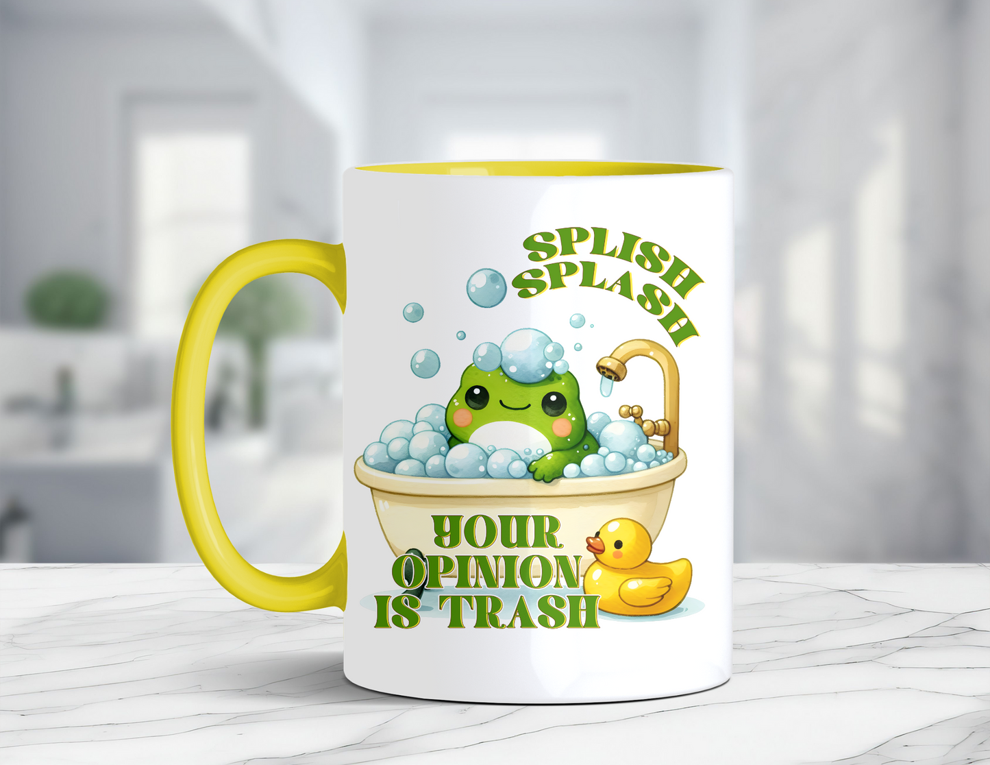 SPLISH SPLASH CUTE FROG MUG