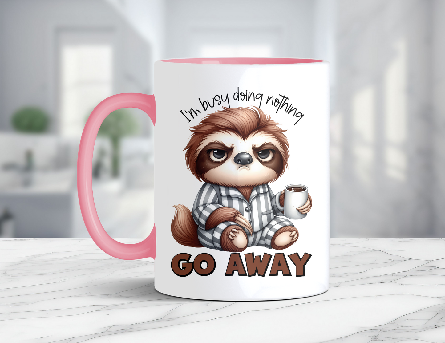 GO AWAY SLOTH MUG