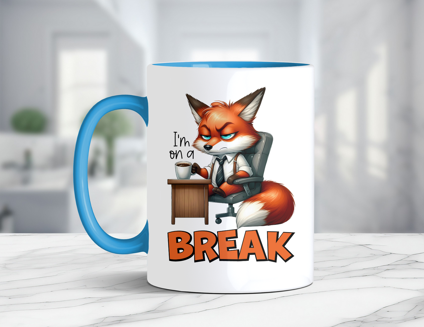 I'M ON A BREAK FOX MUG