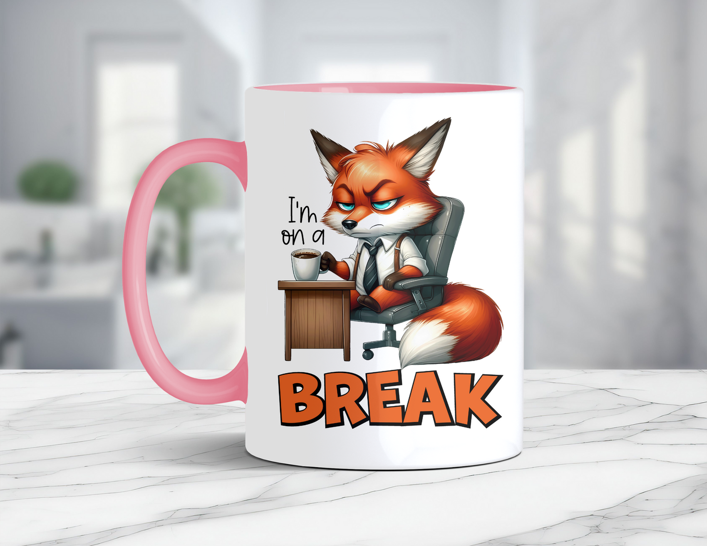 I'M ON A BREAK FOX MUG