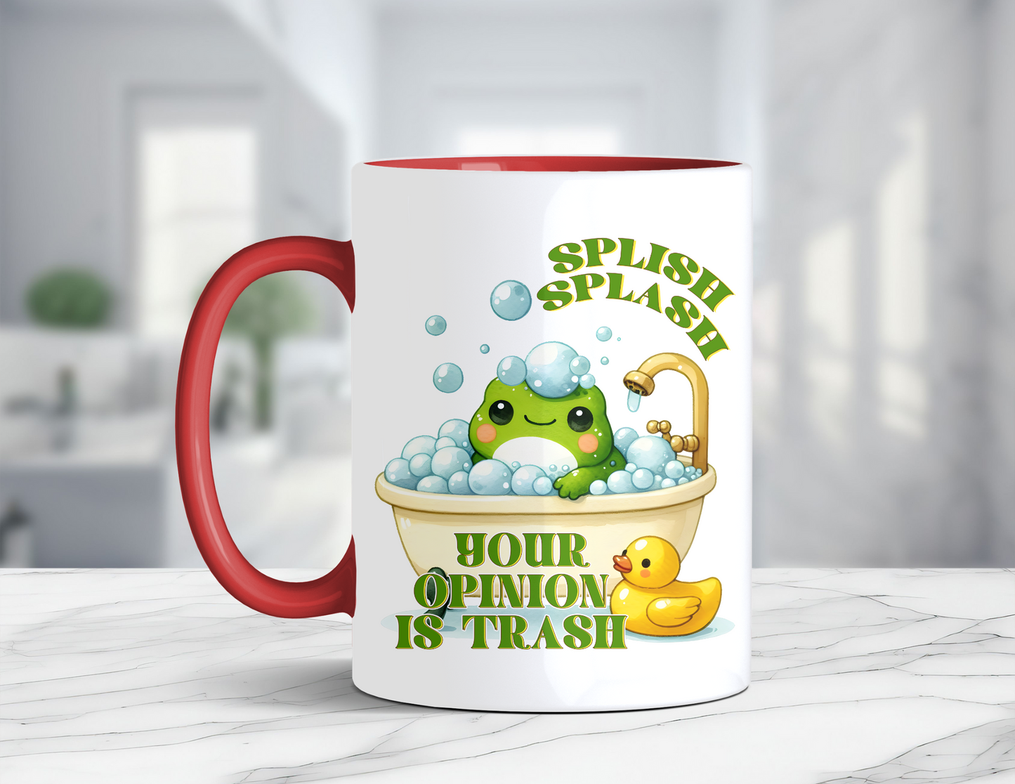 SPLISH SPLASH CUTE FROG MUG