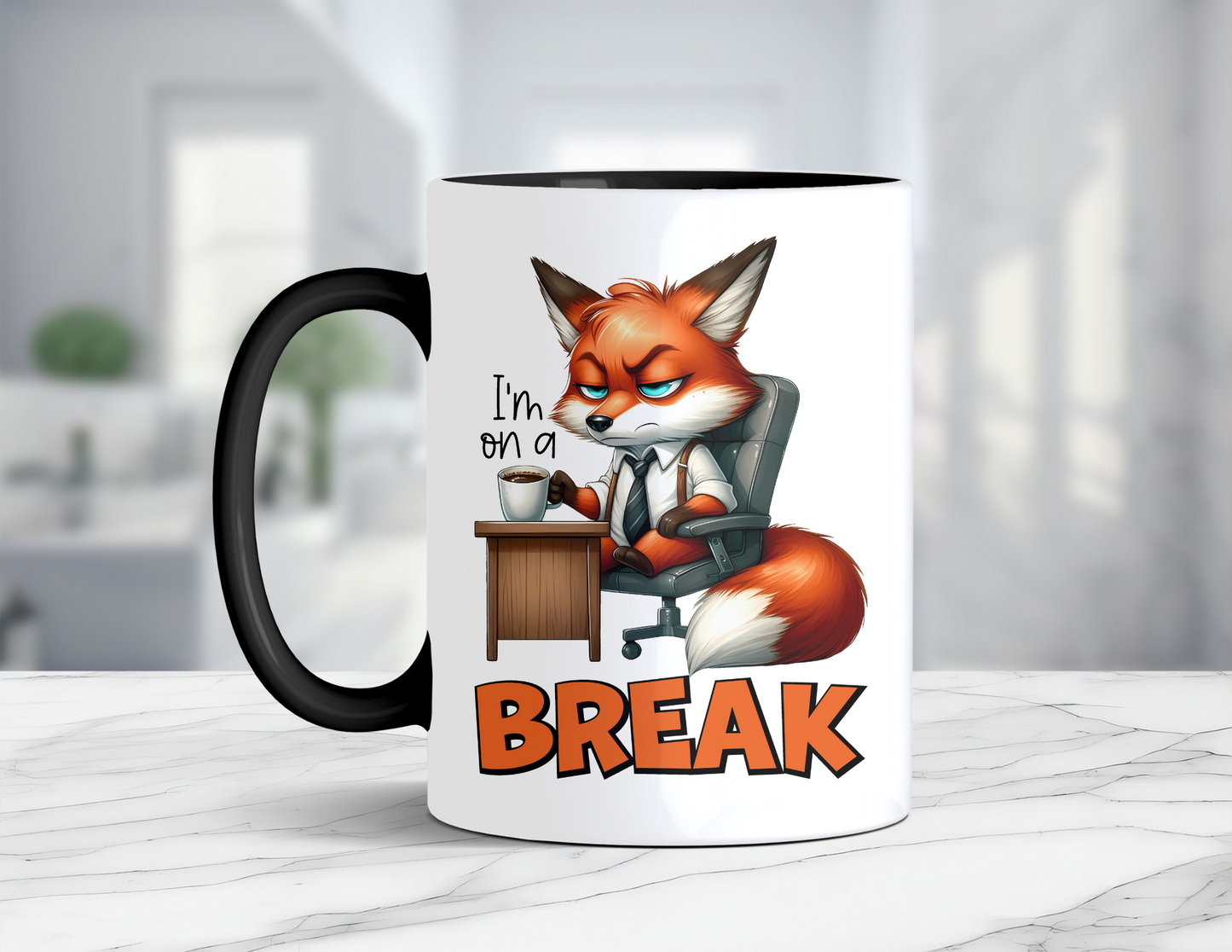 I'M ON A BREAK FOX MUG
