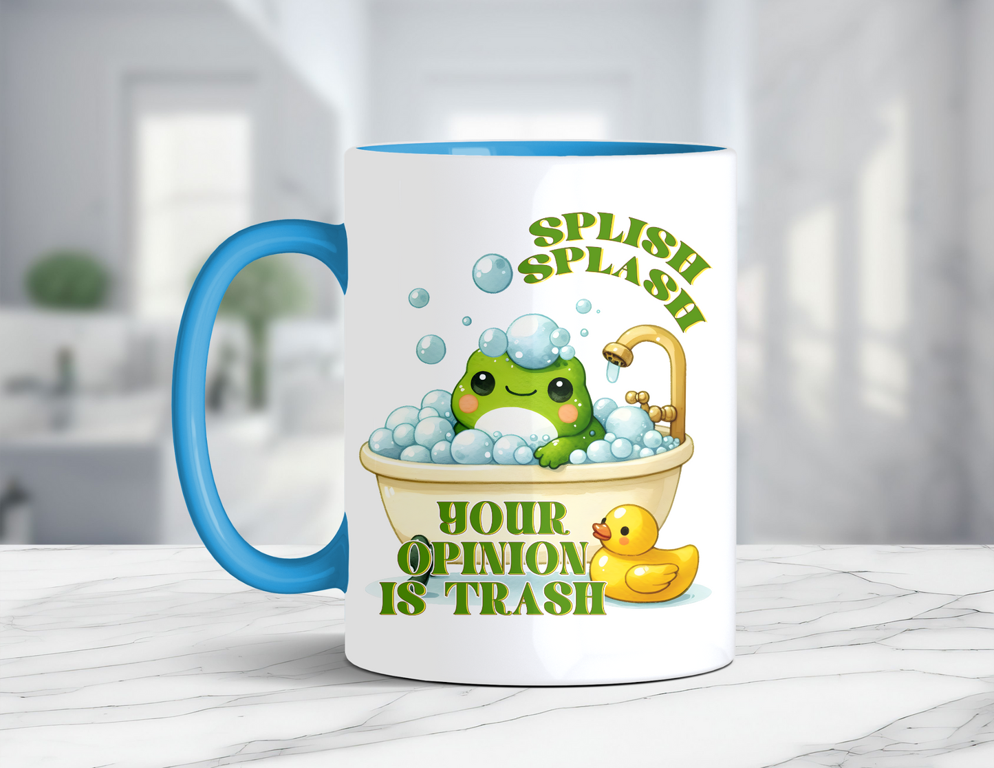 SPLISH SPLASH CUTE FROG MUG