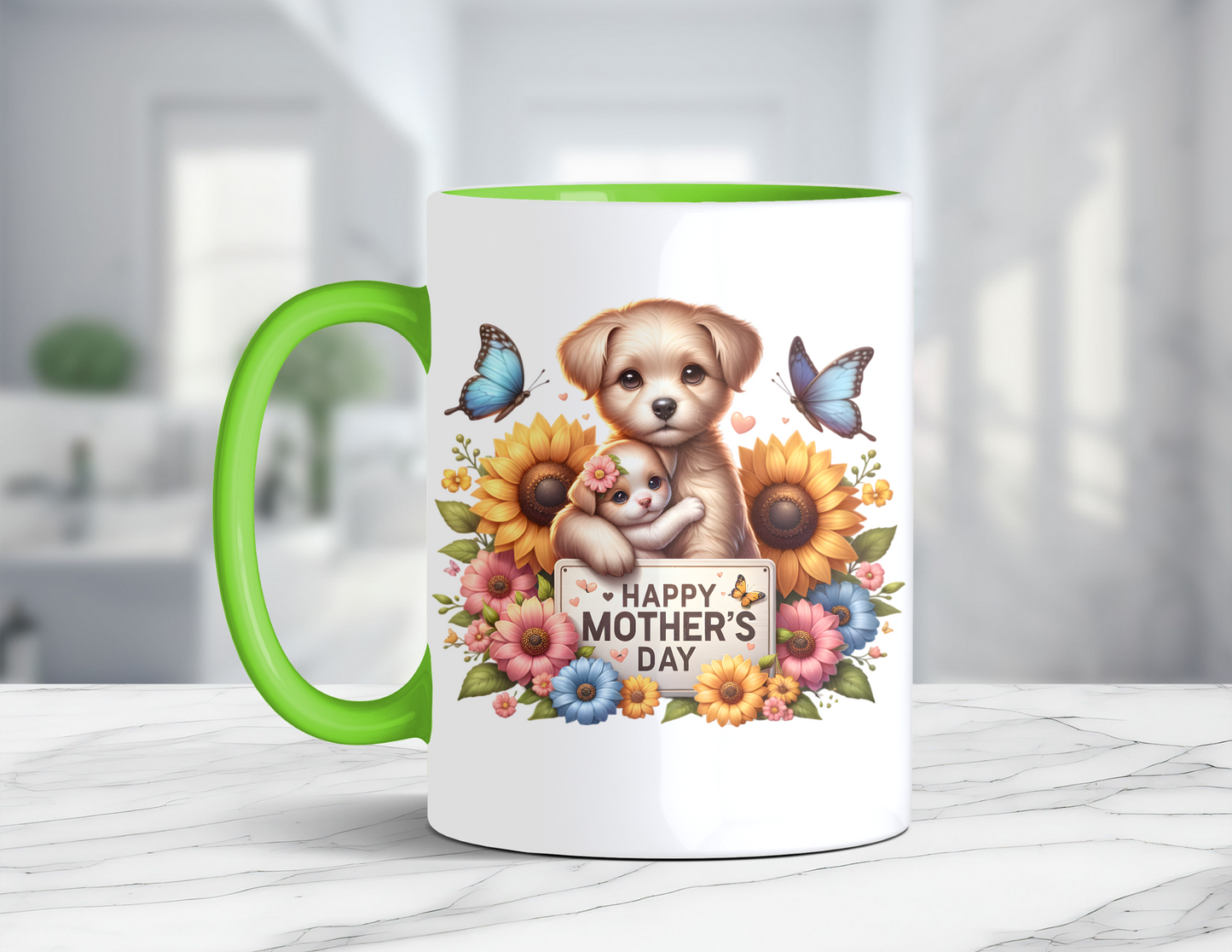 HAPPY MOTHER'S DAY PUPPIES MUG