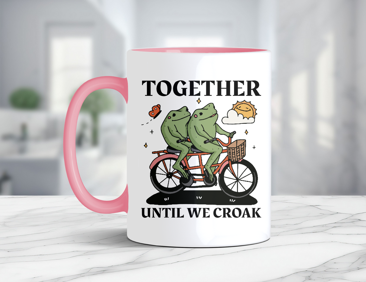 TOGETHER UNTIL WE CROAK FROG MUG