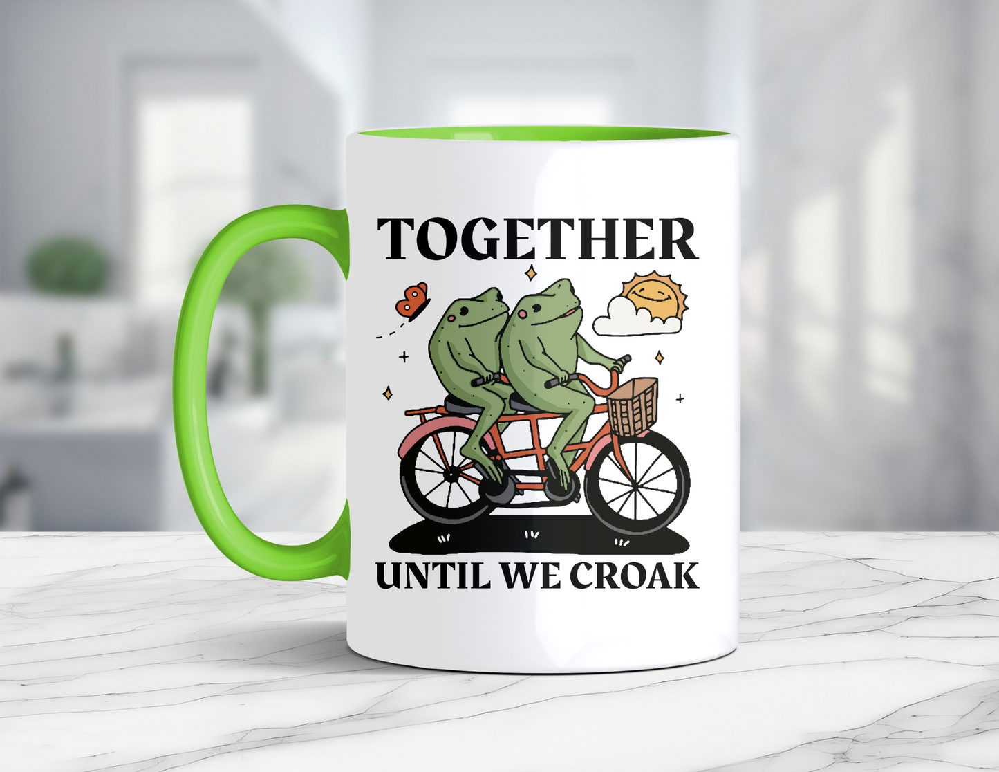 TOGETHER UNTIL WE CROAK FROG MUG