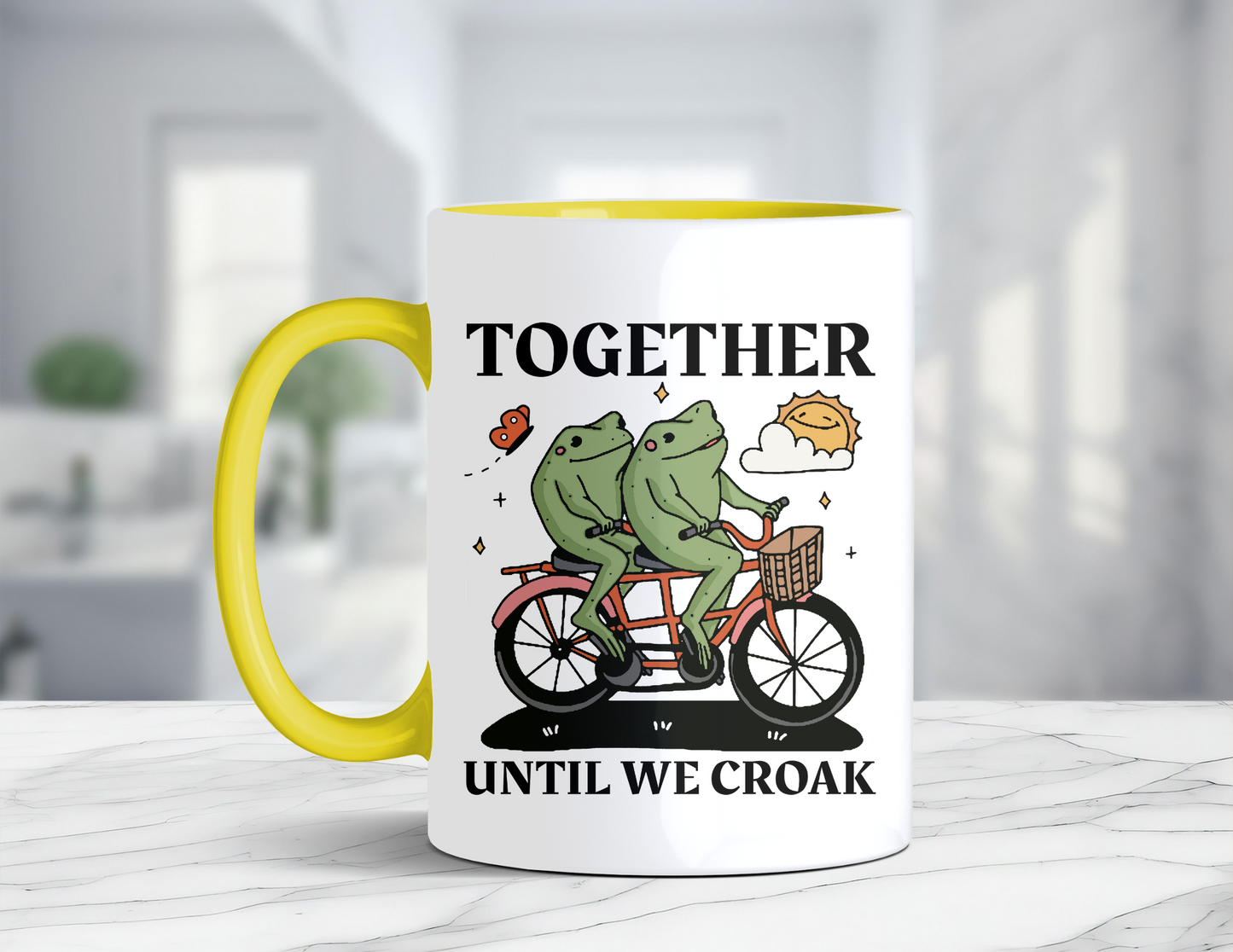 TOGETHER UNTIL WE CROAK FROG MUG