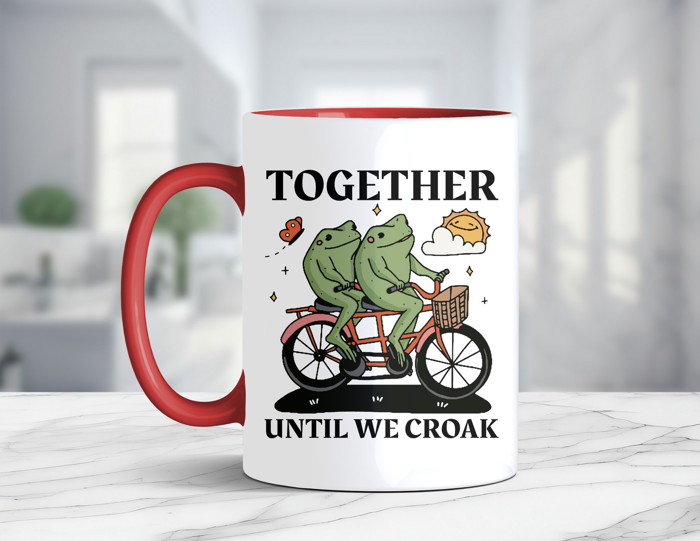 TOGETHER UNTIL WE CROAK FROG MUG