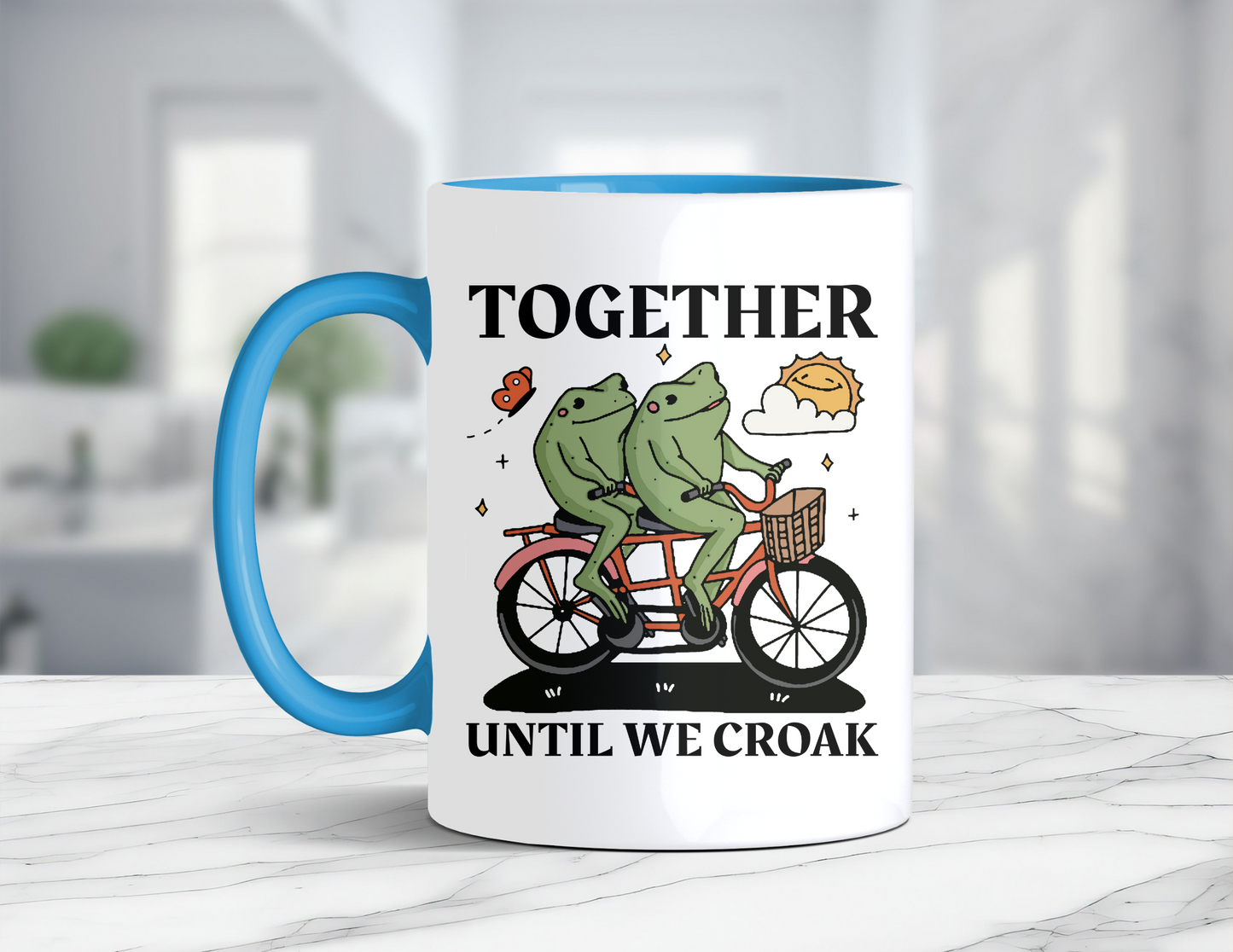 TOGETHER UNTIL WE CROAK FROG MUG