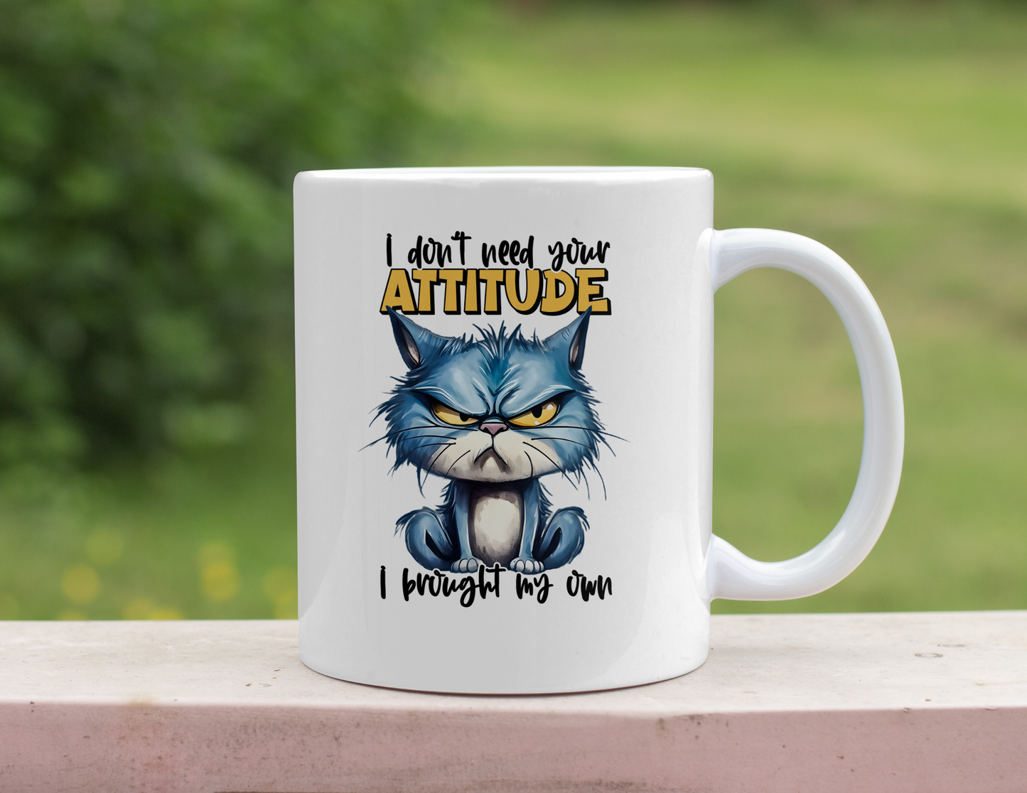 ANGRY CAT ATTITUDE MUG