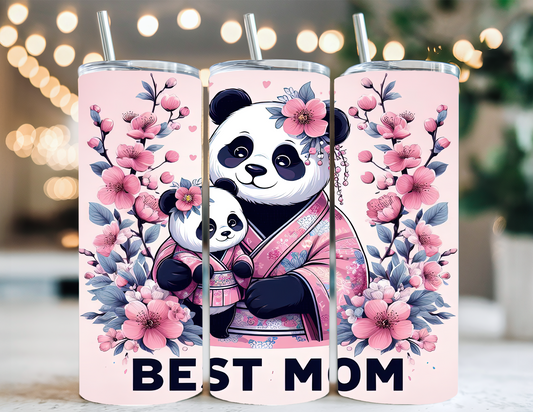 BEST MOM PANDA TUMBLER