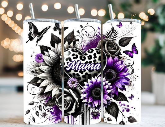 BLACK AND WHITE MAMA TUMBLER