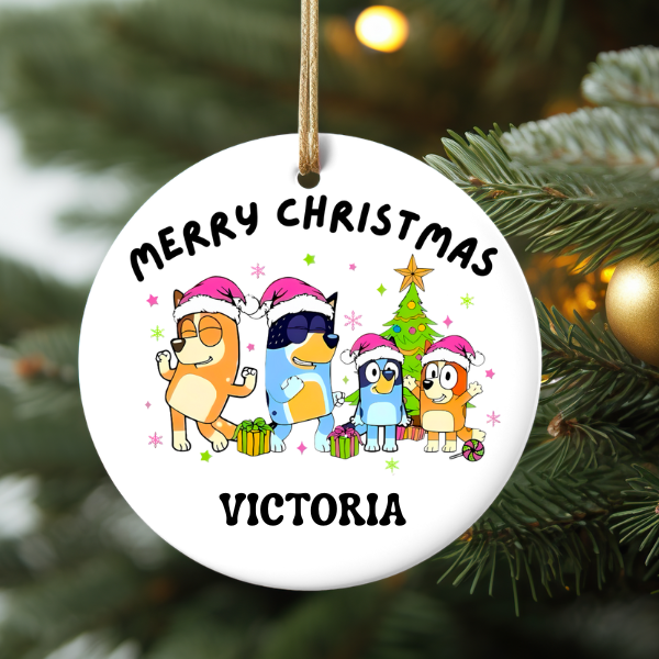 PERSONALIZED BLUEY ORNAMENT