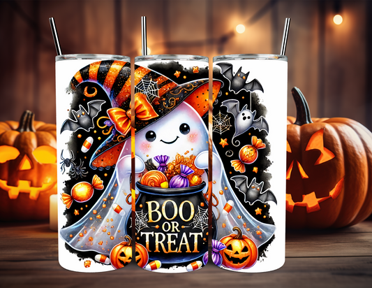 BOO OR TREAT GHOST TUMBLER