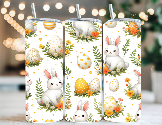 BUNNIES AND EGGS EASTER TUMBLER