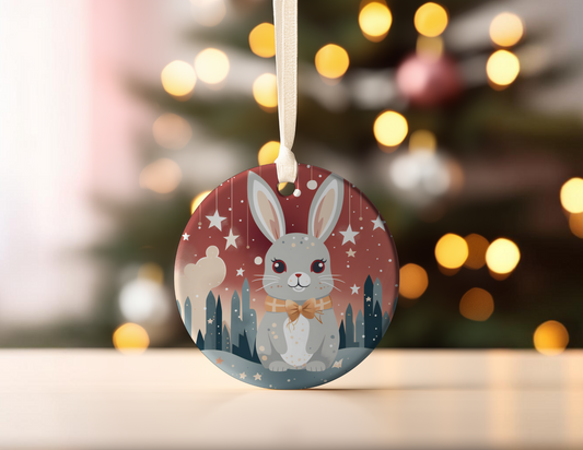 BUNNY AND STARS ORNAMENT