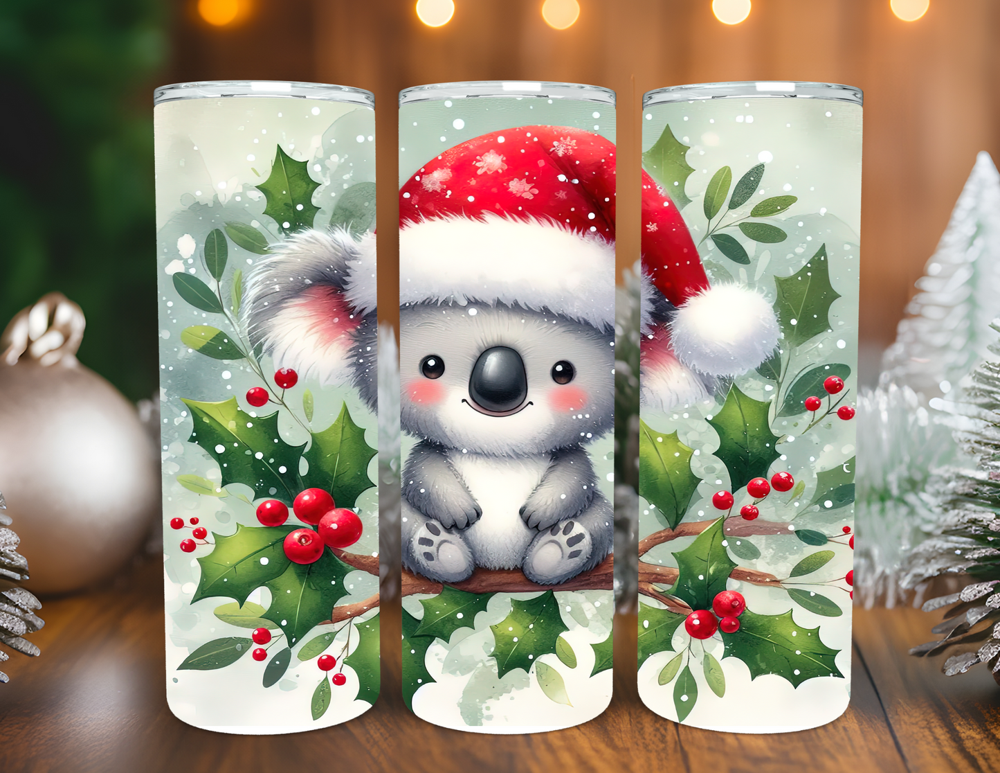 KOALA BEAR CHRISTMAS TUMBLER