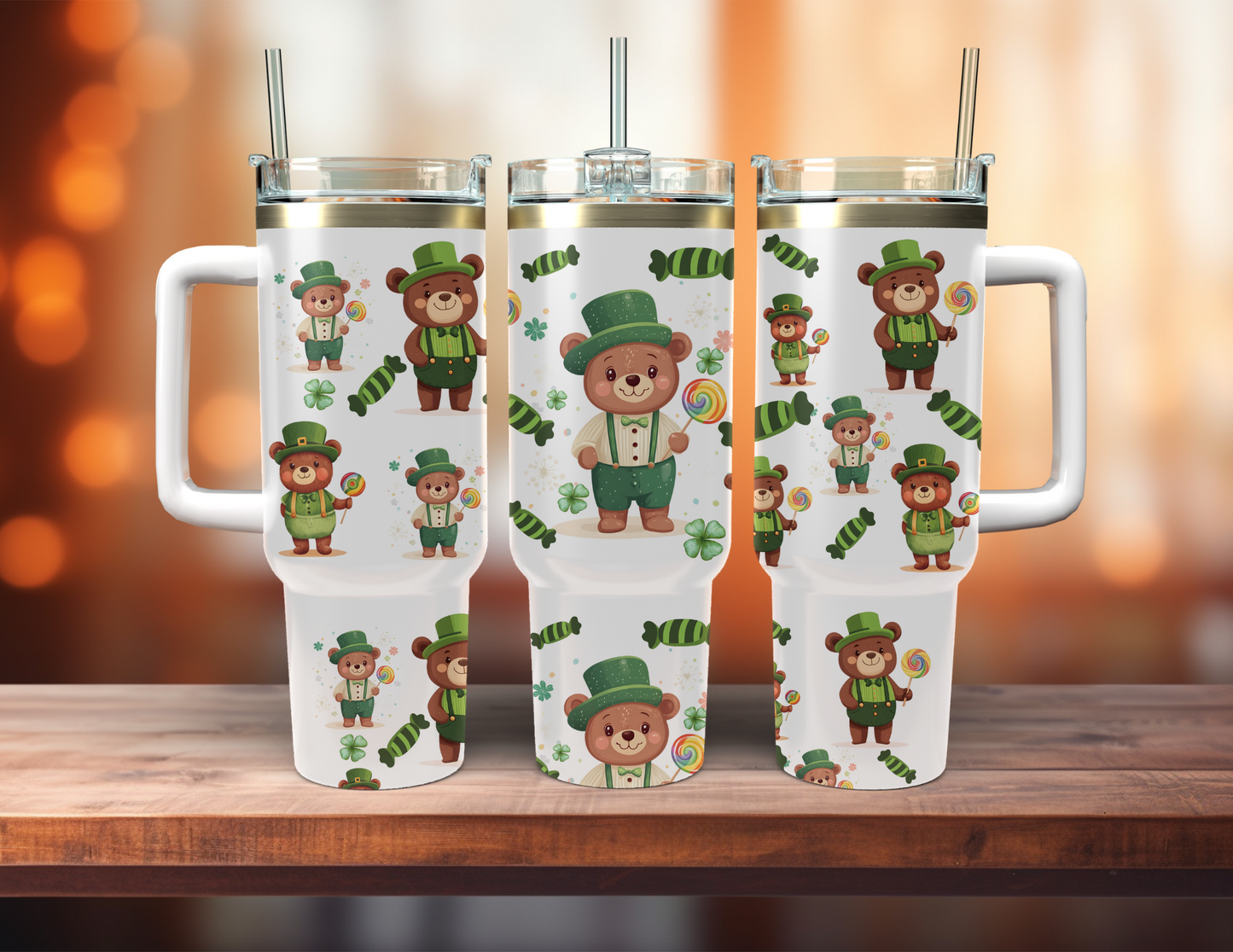 CUTE BEARS 40 OZ TUMBLER