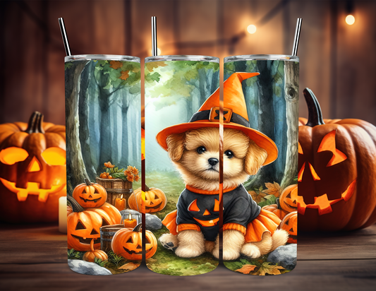CUTE PUPPY HALLOWEEN TUMBLER
