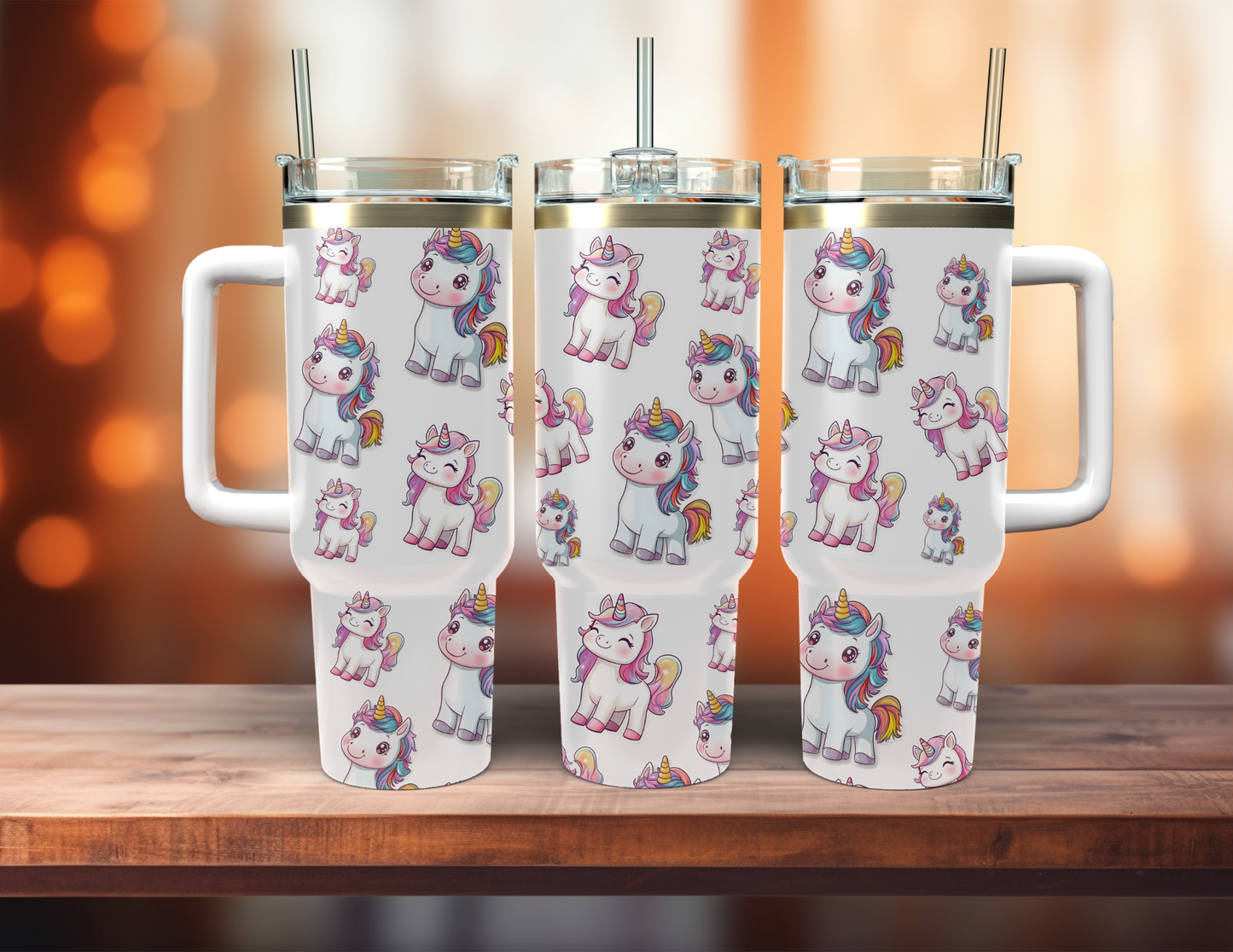 CUTE UNICORN 40 OZ TUMBLER