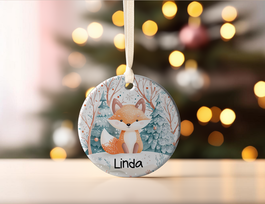 PERSONALIZED FOX ORNAMENT