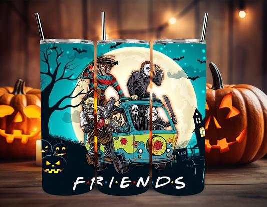 SPOOKY FRIENDS BUS TUMBLER