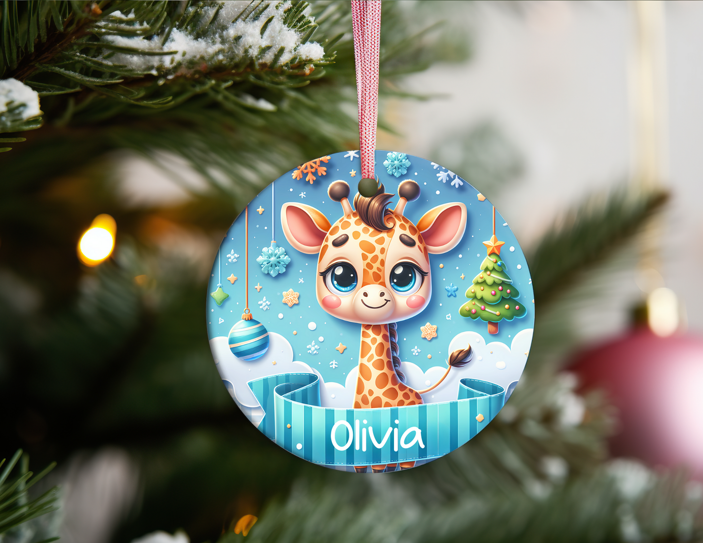 PERSONALIZED GIRAFFE ORNAMENT