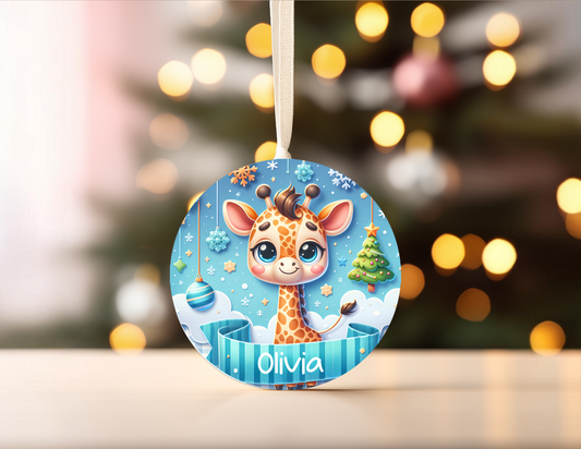 PERSONALIZED GIRAFFE ORNAMENT
