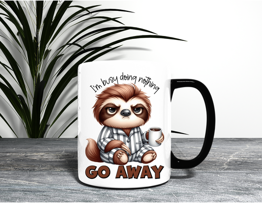 GO AWAY SLOTH MUG