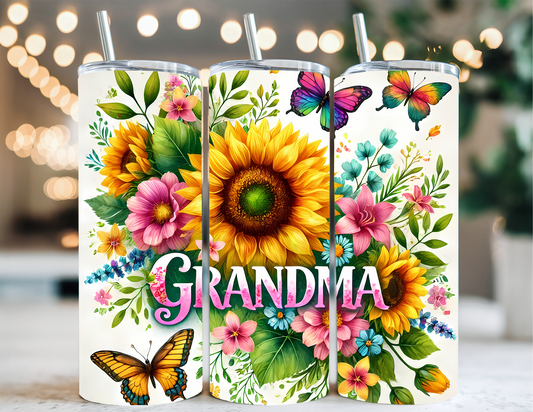 GRANDMA FLORAL TUMBLER