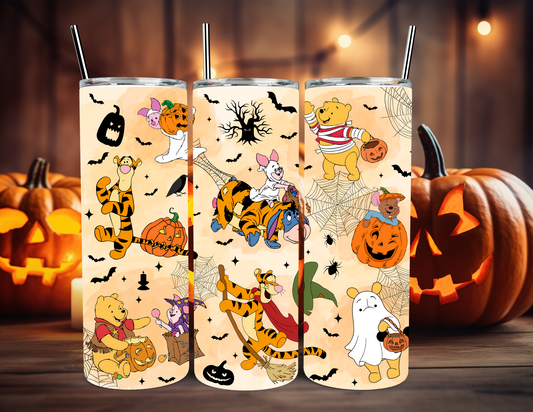 POOH AND FRIENDS HALLOWEEN TUMBLER