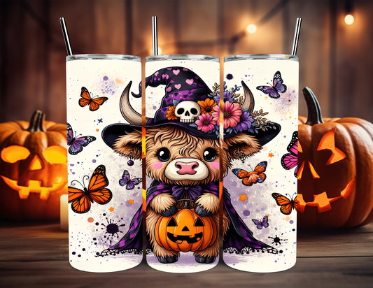 HALLOWEEN HIGHLAND COW TUMBLER