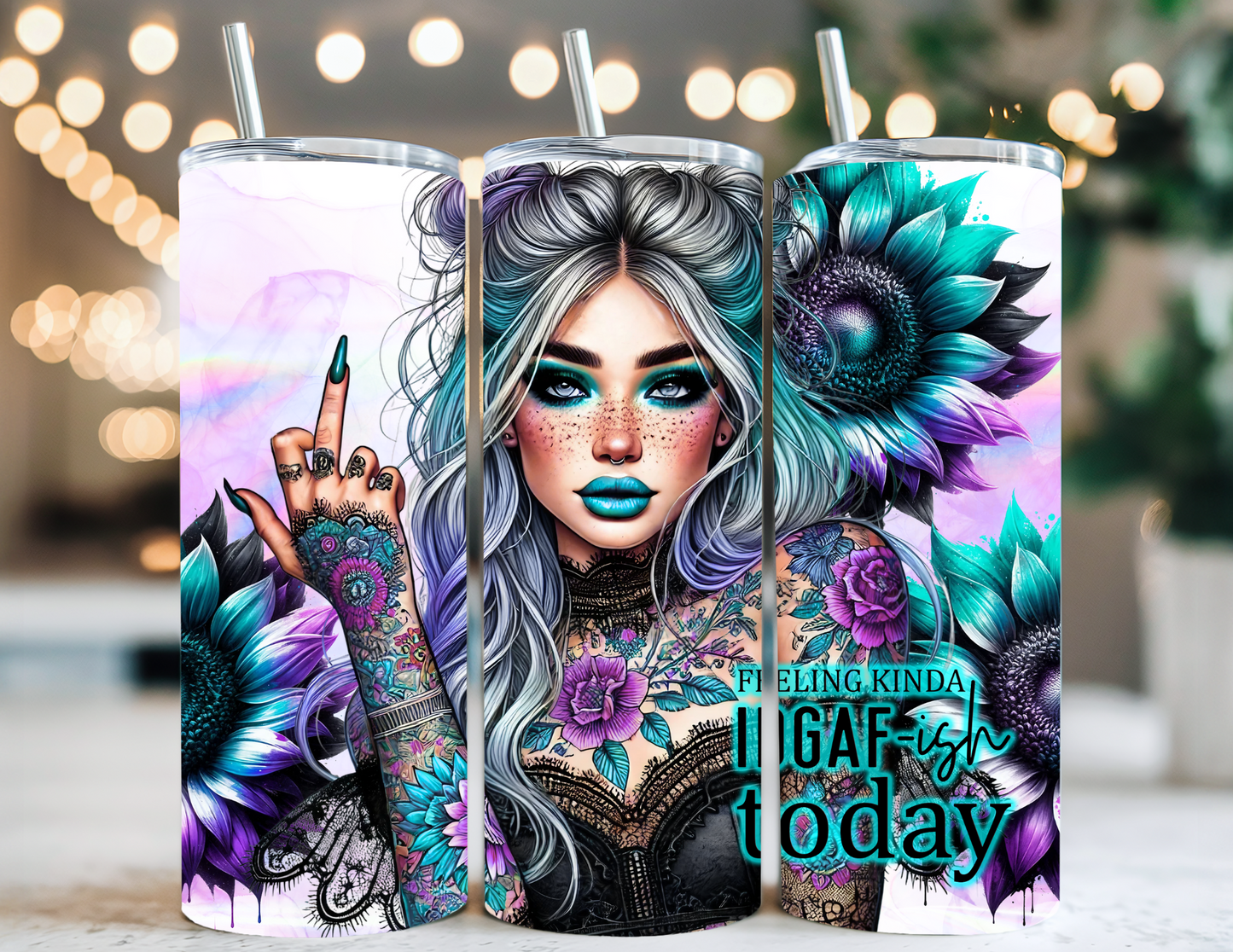 TATTOOED SASSY GIRL TUMBLER