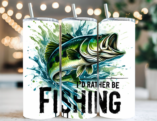 I'D RATHER BE FISHING DAD TUMBLER