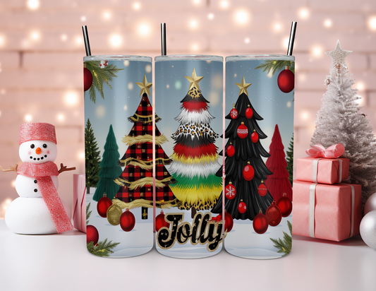 JOLLY CHRISTMAS TREE TUMBLER