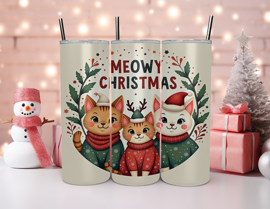 MEOWY CHRISTMAS TUMBLER