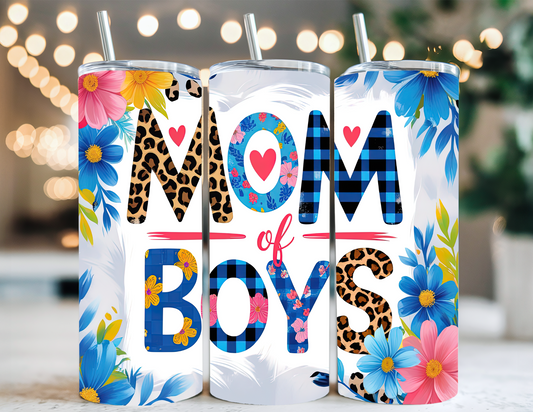 MOM OF BOYS TUMBLER