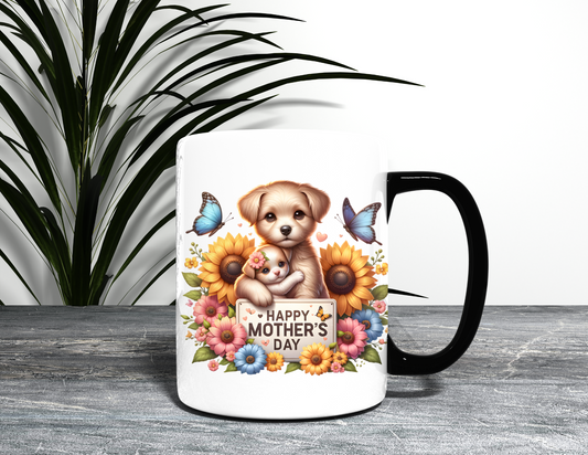 HAPPY MOTHER'S DAY PUPPIES MUG
